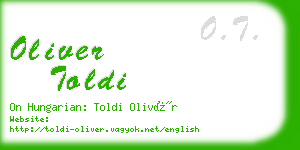 oliver toldi business card